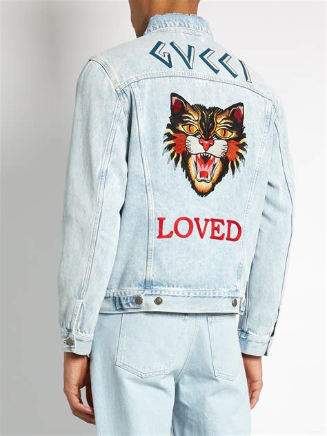 gucci loved denim jacket|gucci denim jacket vintage.